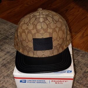 Coach Tan and Black Men's Hat